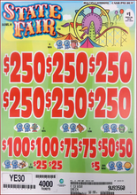 Load image into Gallery viewer, $1 Instant Pull Tabs -State Fair- $250 TOP PRIZE 4000 Count